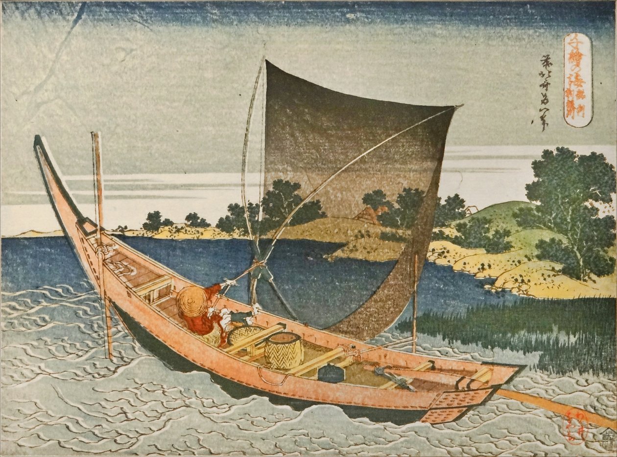 Tone -floden i Kazusa -provinsen af Katsushika Hokusai