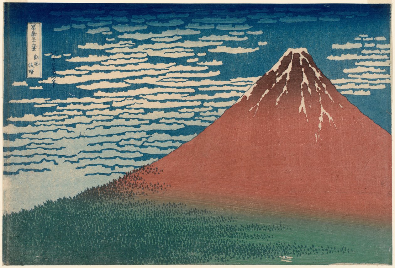 Rød Fuji af Katsushika Hokusai