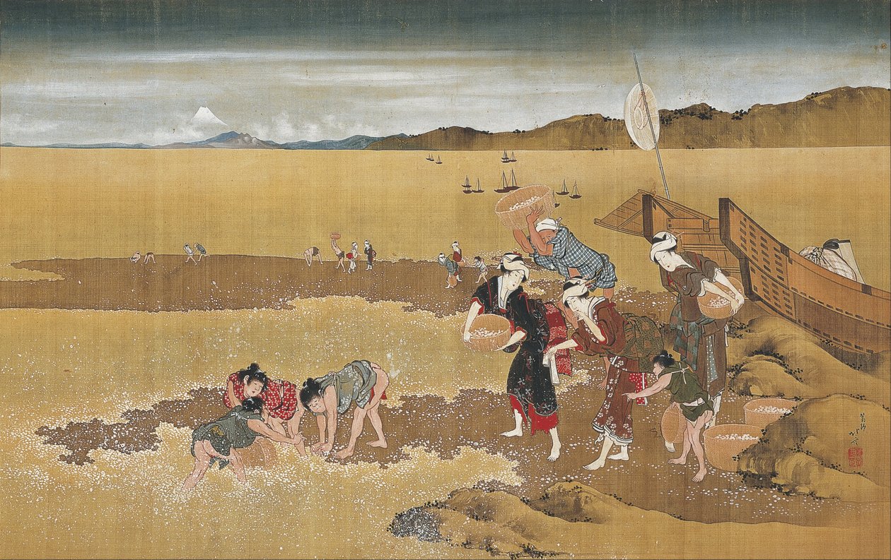 Shell indsamling af Katsushika Hokusai