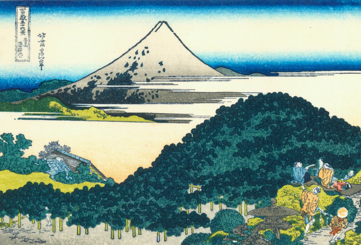 Aoyamas cirkulære fyrretræer af Katsushika Hokusai