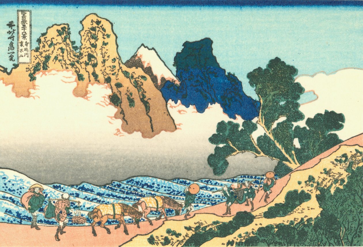 Bagsiden af Fuji fra Minobu -floden af Katsushika Hokusai