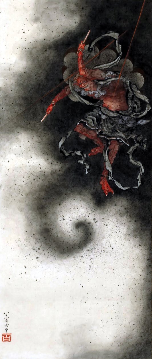 Torden Gud af Katsushika Hokusai