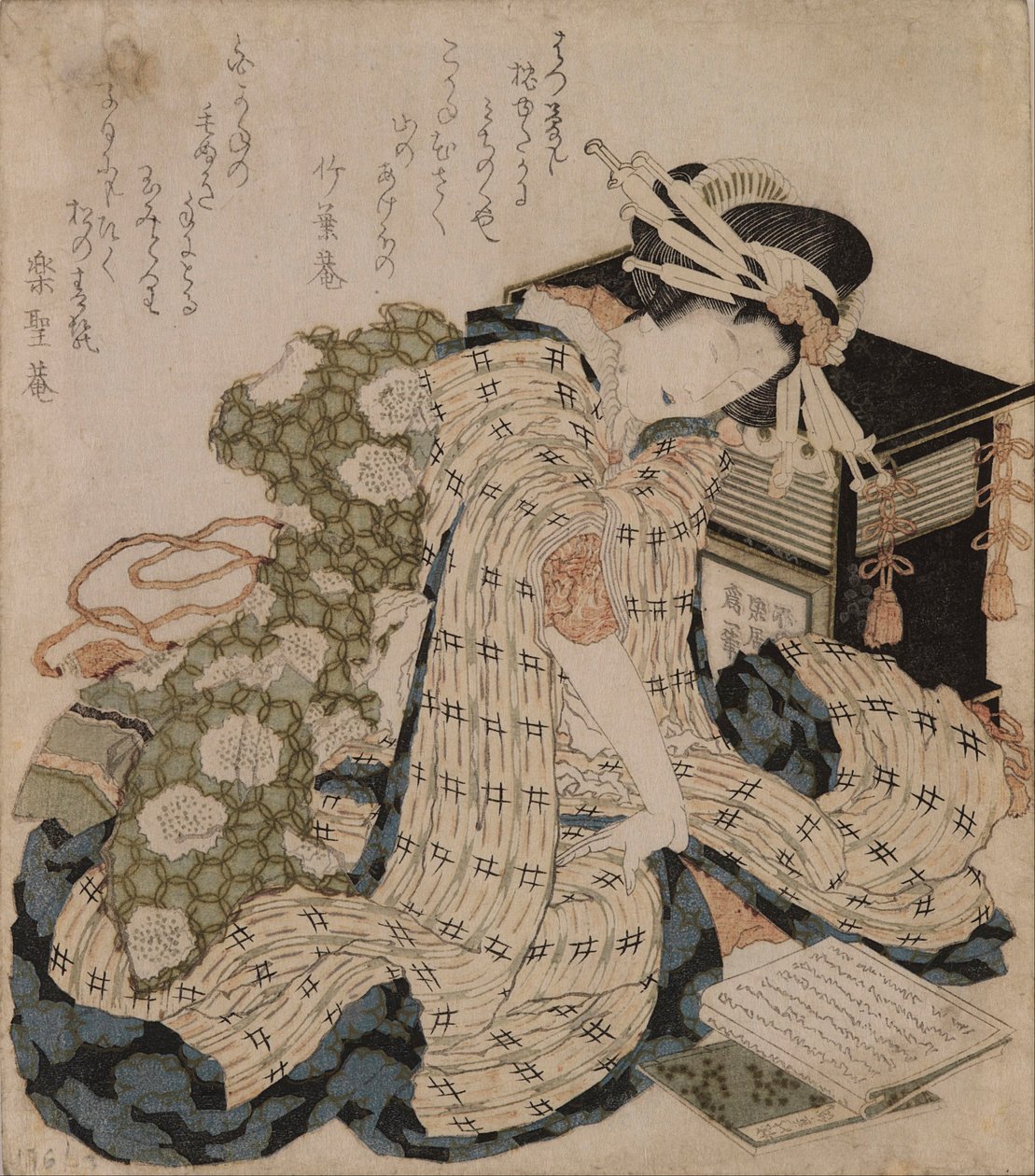 Courtisan sover af Katsushika Hokusai