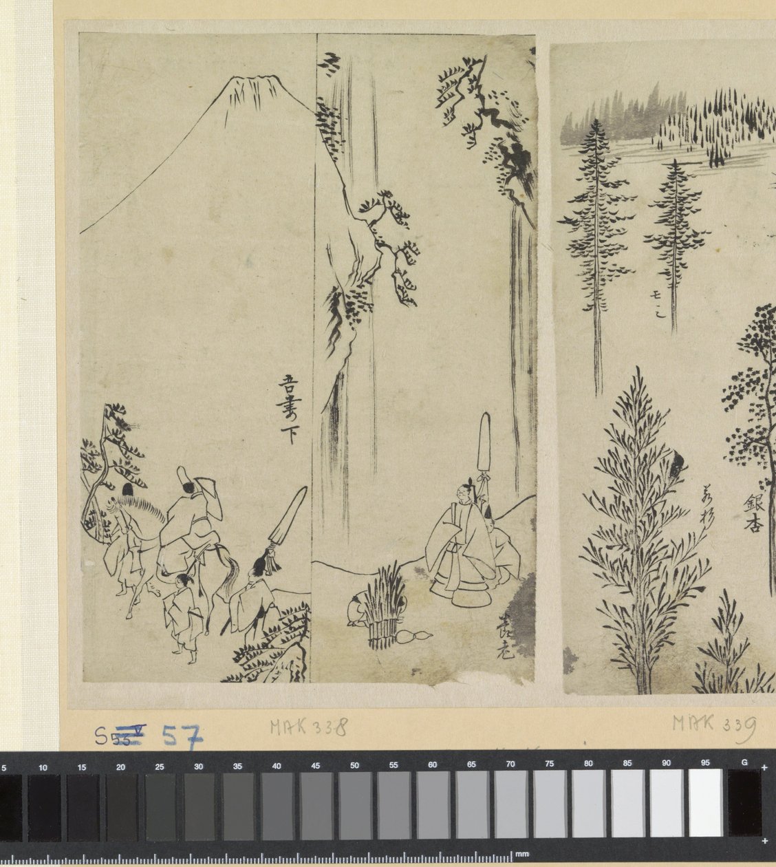 Rytter med følge og daimyos hilsen af Katsushika Hokusai (possibly)