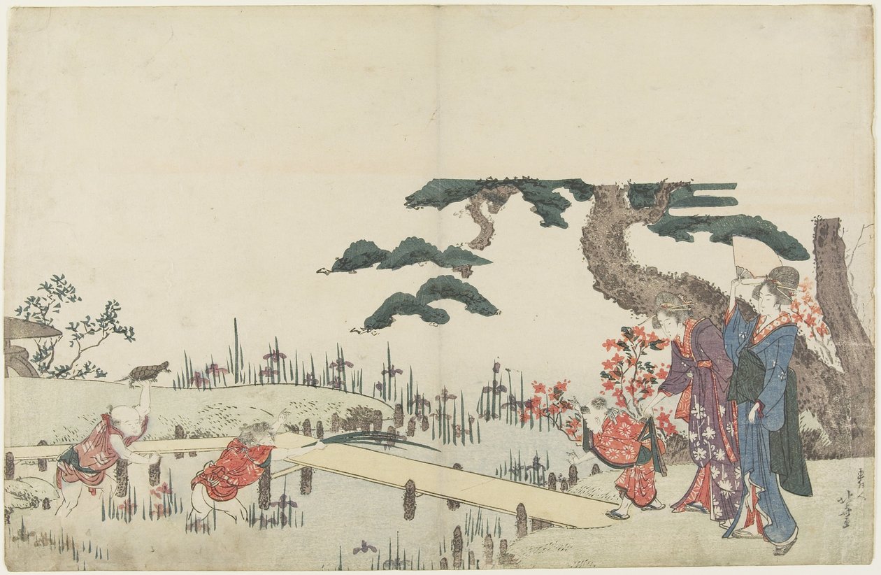 (Iris Garden), 1800-1808 af Katsushika Hokusai