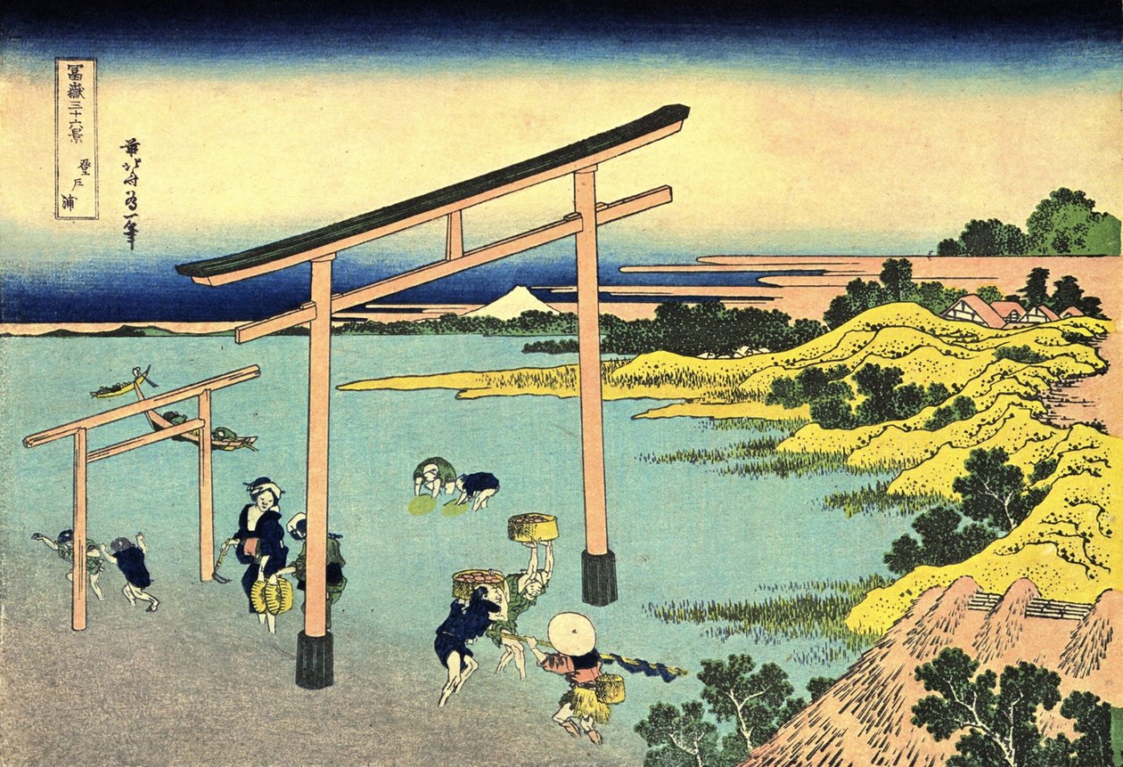 36 vues du Mont Fuji, Japan : la baie de Noboto, Japon - Estampe de Katsushika Hokusai (1760-1849) (ecole ukiyo-e) 1830-1833 State A Pushkin Museum of Fine Arts, Moscou af Katsushika Hokusai