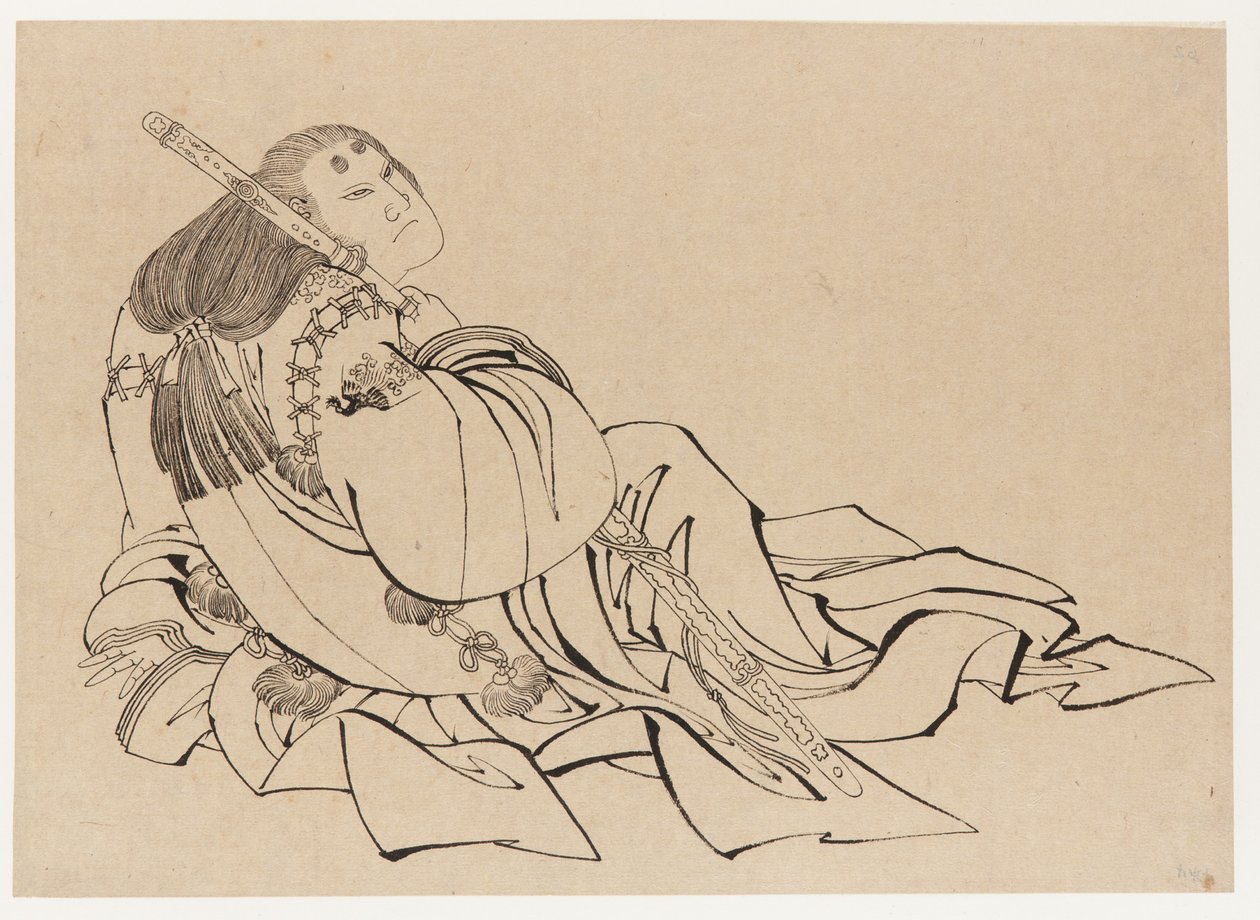 En hofmand, slutningen af det 18.-begyndelsen af det 19. århundrede. af Katsushika Hokusai