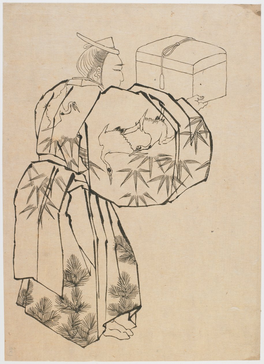 En domstol messenger, slutningen af det 18. århundrede fra det 19. århundrede. af Katsushika Hokusai