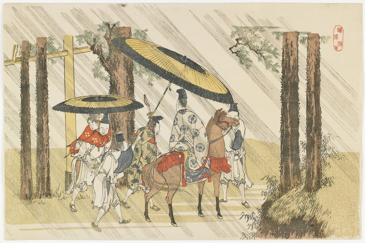 Arido_shi Shrine, 1801-1804 af Katsushika Hokusai
