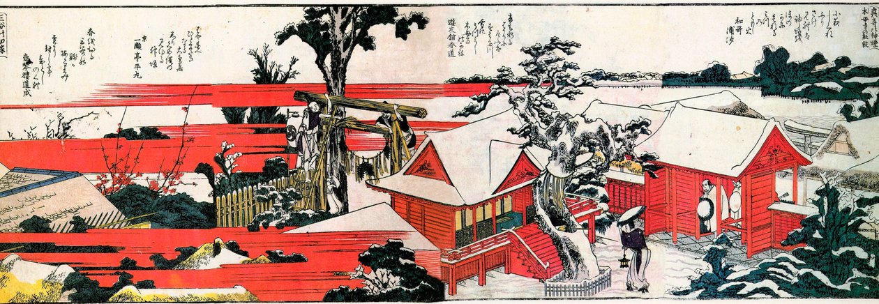 Ved kysten af Sumida-floden. af Katsushika Hokusai