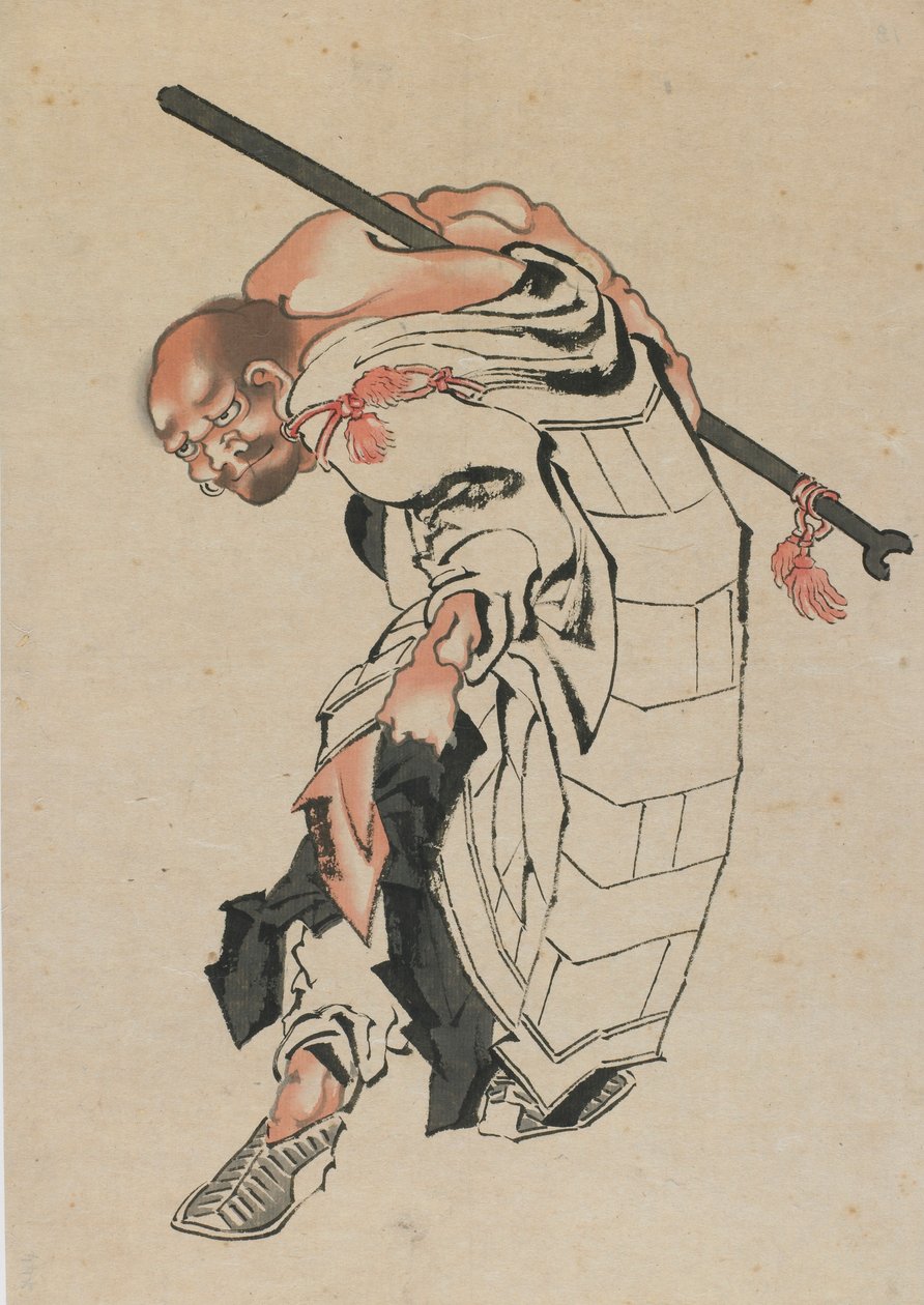 Buddhistisk figur, slutningen af det 18.-begyndelsen af det 19. århundrede. af Katsushika Hokusai