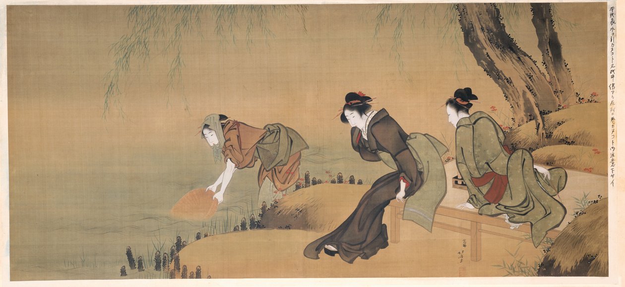Afkøling på en sommeraften af Katsushika Hokusai