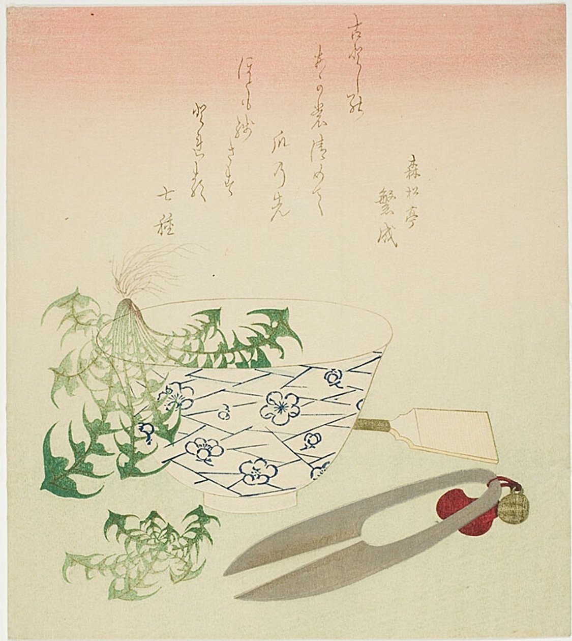 Mælkebøtter til det nye år af Katsushika Hokusai