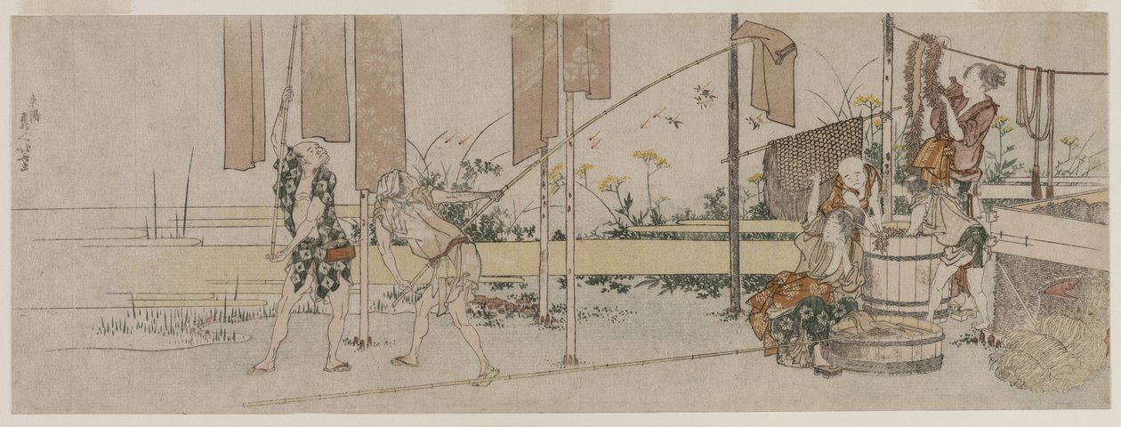 Farvere på arbejde af Katsushika Hokusai