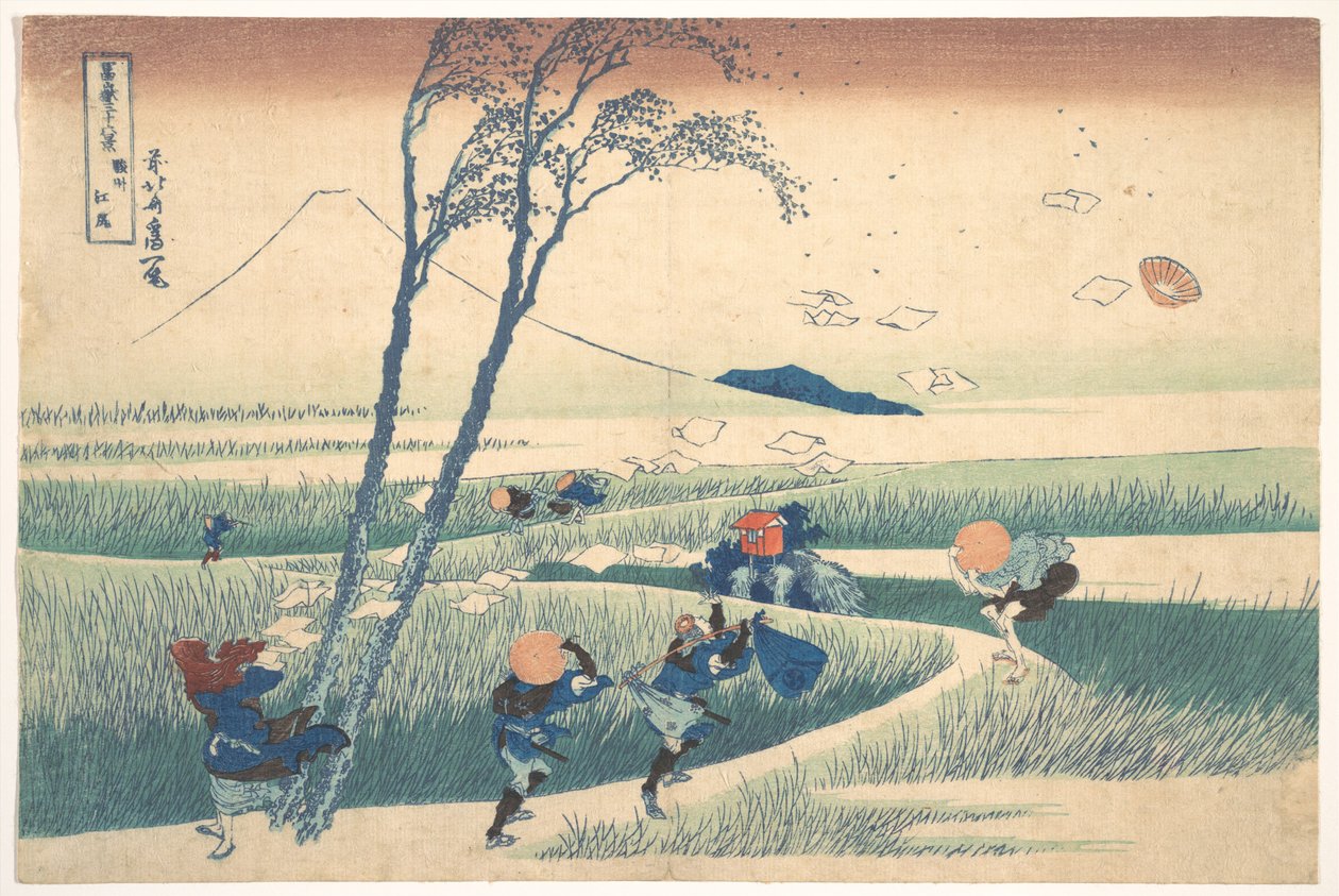 Ejiri i Suruga-provinsen (Sunshū Ejiri), fra serien »De 36 udsigter over Fuji-bjerget« (Fugaku sanjūrokkei) af Katsushika Hokusai