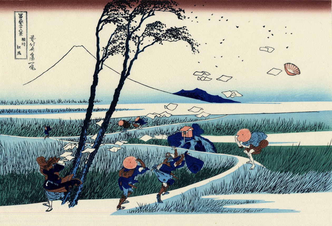 Ejiri i Suruga-provinsen, ca. 1830 (træbloktryk) af Katsushika Hokusai