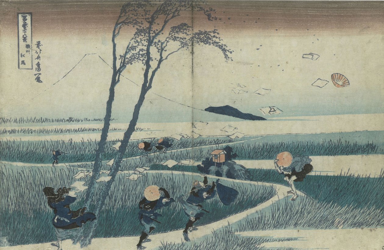 Ejiri i Suruga-provinsen fra serien Thirty-Six Views of Mt Fuji, ca. 1830 af Katsushika Hokusai