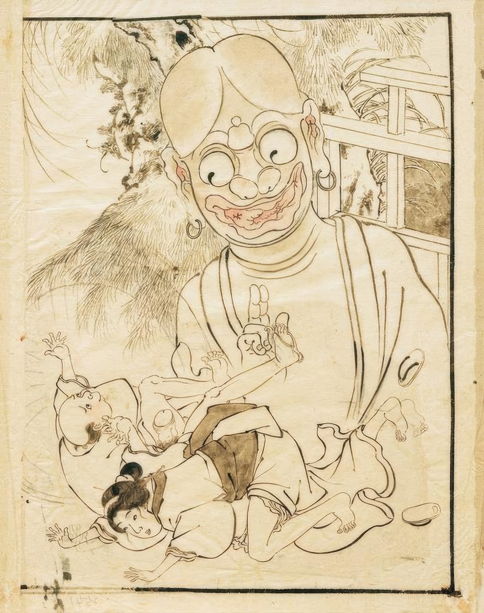 Erotisk scene af Katsushika Hokusai