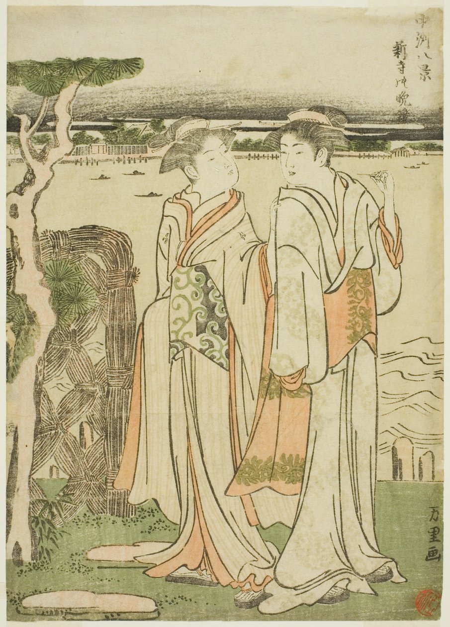 Aftenklokke ved Mii-templet af Katsushika Hokusai
