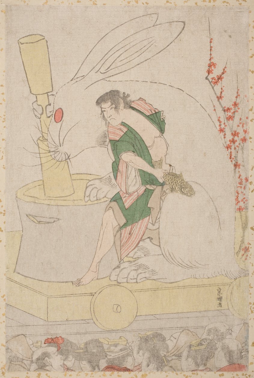 Festivalfloat for kaninens år af Katsushika Hokusai