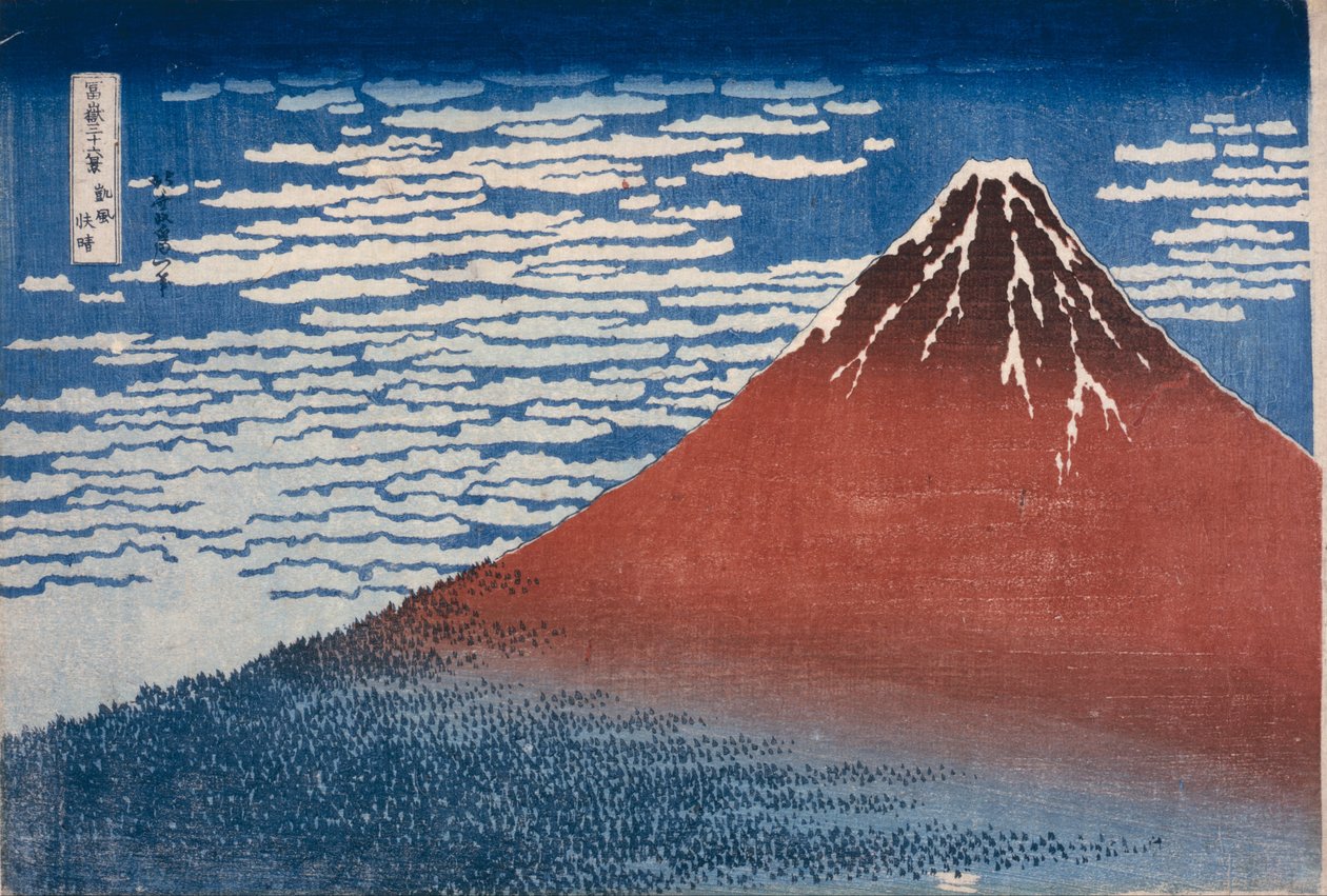 Fin vind, klar morgen (Gaifū kaisei) af Katsushika Hokusai