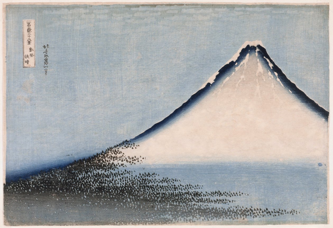 Fine Wind, Clear Weather, variantudgave, fra serien Thirty-six Views of Mount Fuji, ca. 1831. af Katsushika Hokusai
