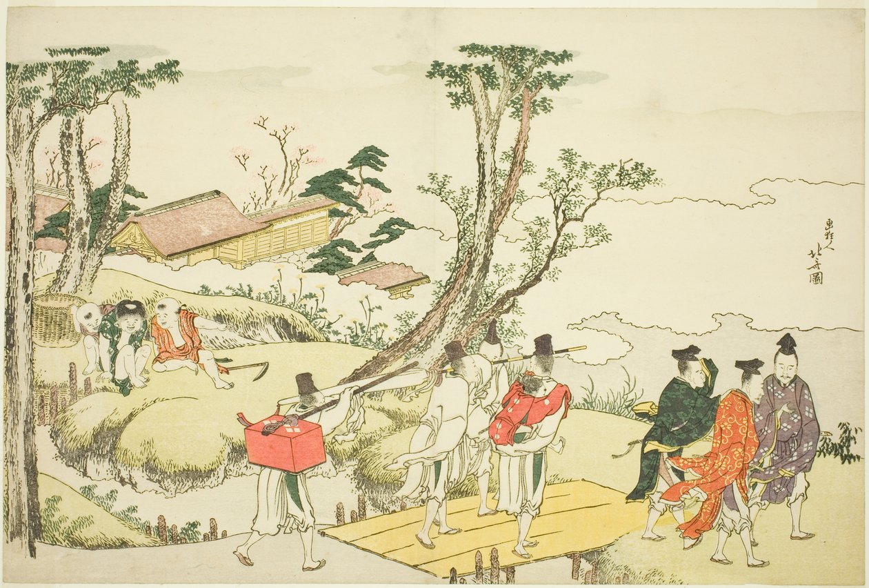Frontispice til det illustrerede album "Thirty-six Immortal Women Poets" ("Nishikizuri onna sanjurokkasen") af Katsushika Hokusai