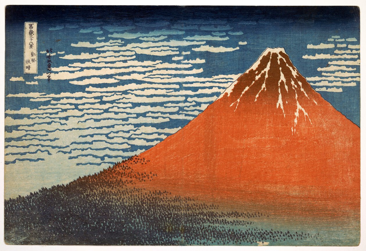 Fuji; Bjerge i klart Vejr; 1831; fra serien 