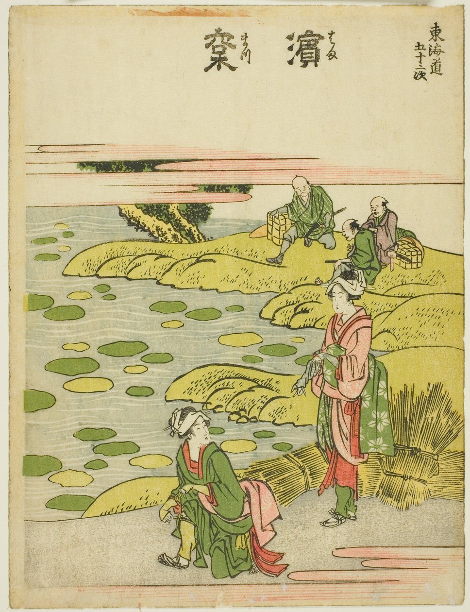 Hamamatsu, fra serien "Fifty-three Stations of the Tokaido (Tokaido gojusan tsugi)" af Katsushika Hokusai