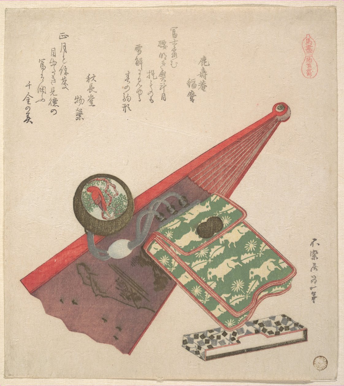 Hestemotiv (Koma shōbu), fra serien »Heste« af Katsushika Hokusai