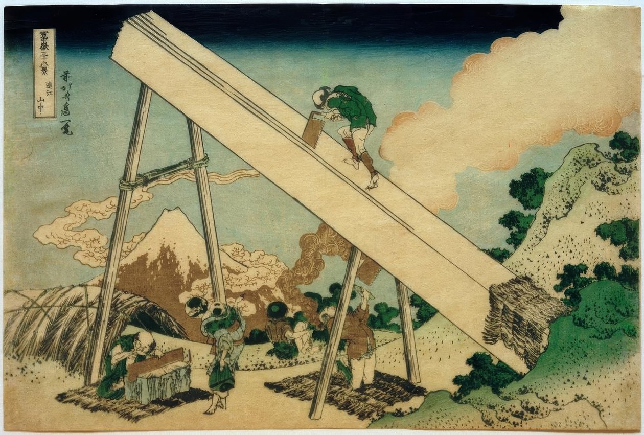 I bjergene i Tôtômi af Katsushika Hokusai