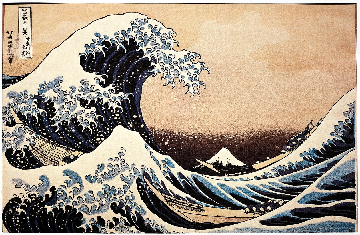 Japan, maleri af Den store bølge af Katsushika Hokusai