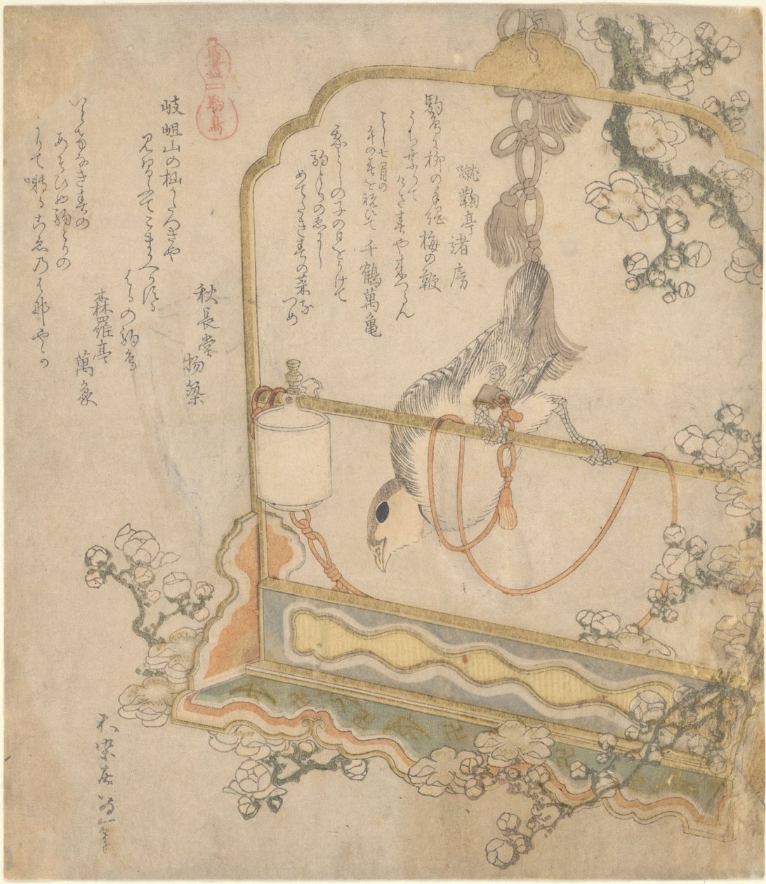 Den japanske rødbryst, fra serien »All Kinds of Horses« af Katsushika Hokusai