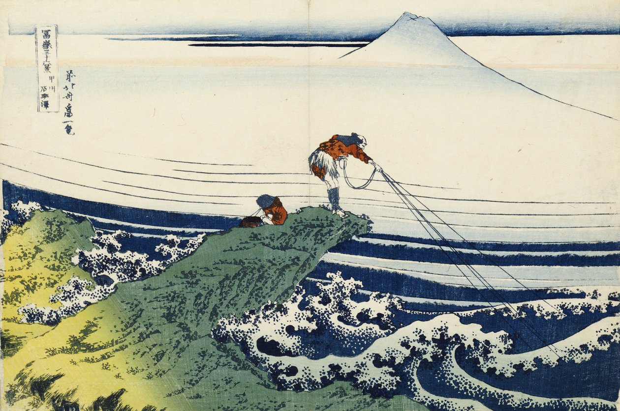 Kajikazawa i Kai-provinsen, fra serien "Thirty-Six Views of Mount Fuji" af Katsushika Hokusai