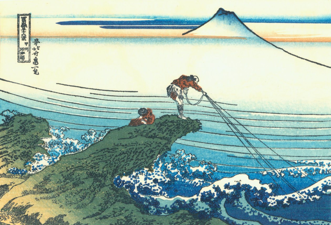 Kajikazawa i Kai-provinsen, ca. 1830 (træbloktryk) af Katsushika Hokusai