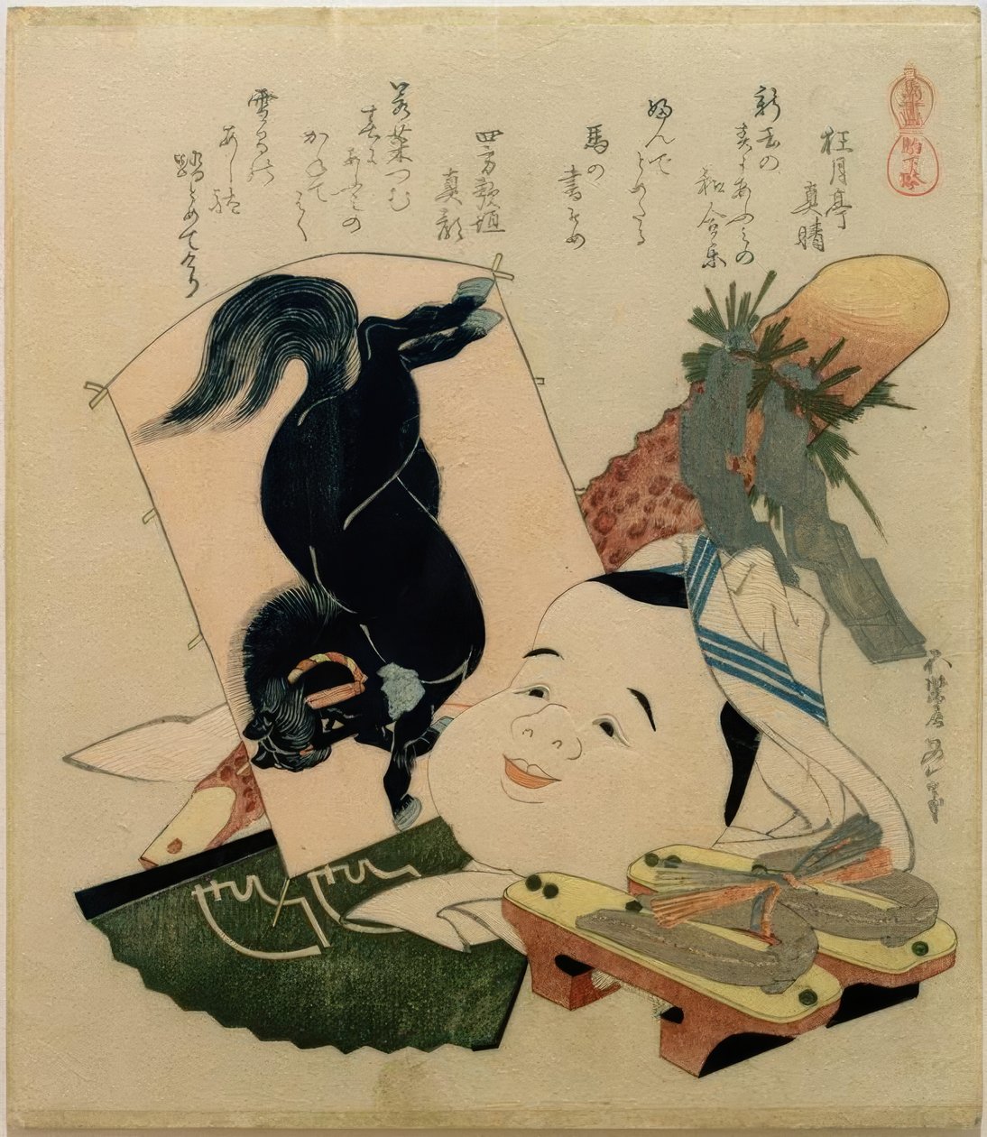 Komageta (hovsandaler) af Katsushika Hokusai