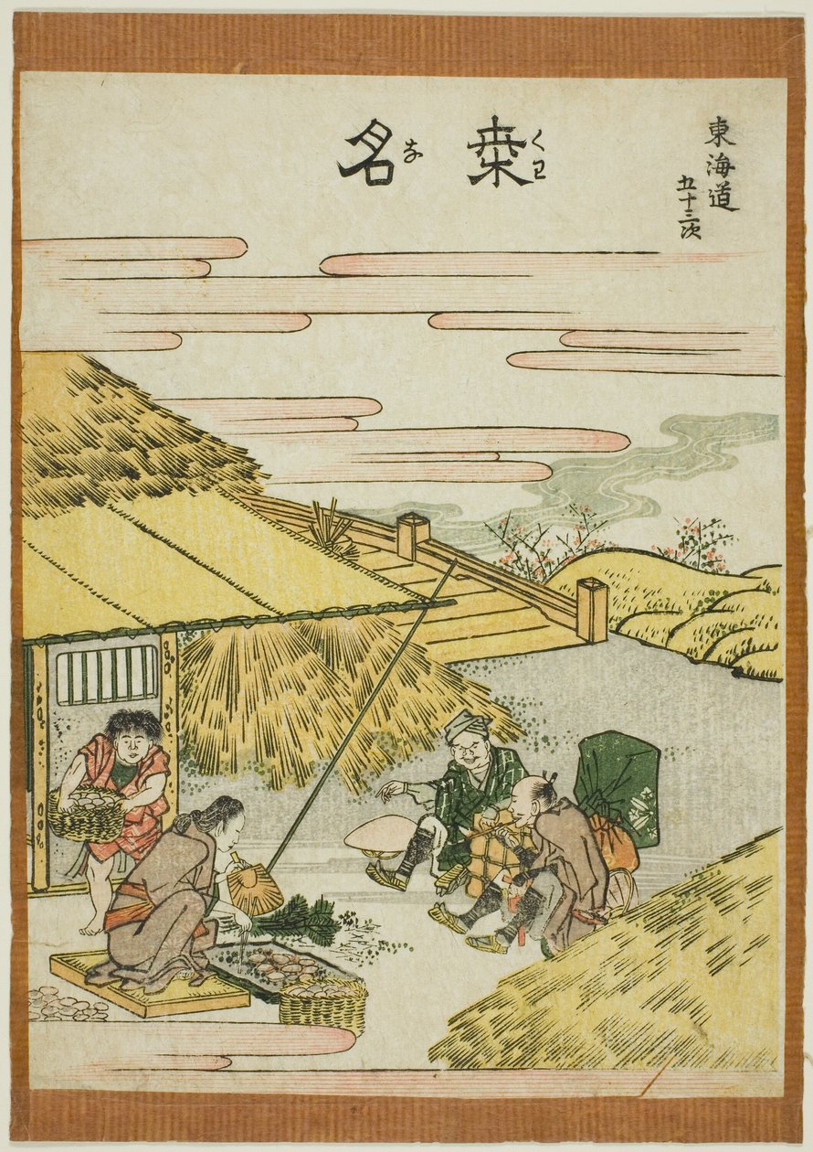 Kuwana, fra serien "Fifty-three Stations of the Tokaido (Tokaido gojusan tsugi)" af Katsushika Hokusai