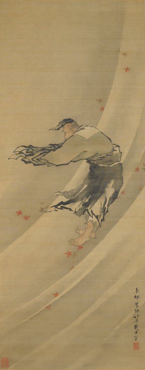 Liezi i vinden af Katsushika Hokusai