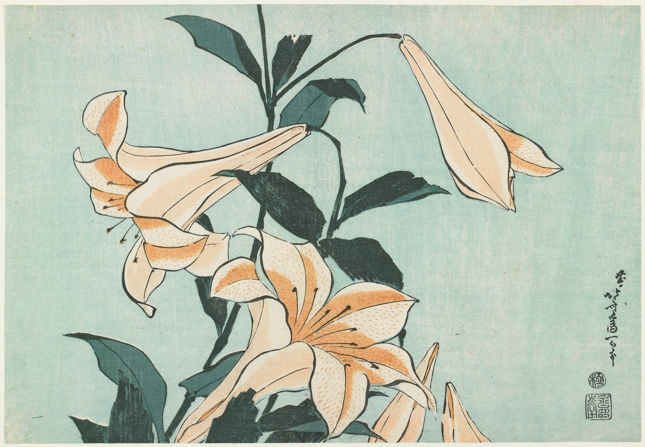 Liljer af Katsushika Hokusai
