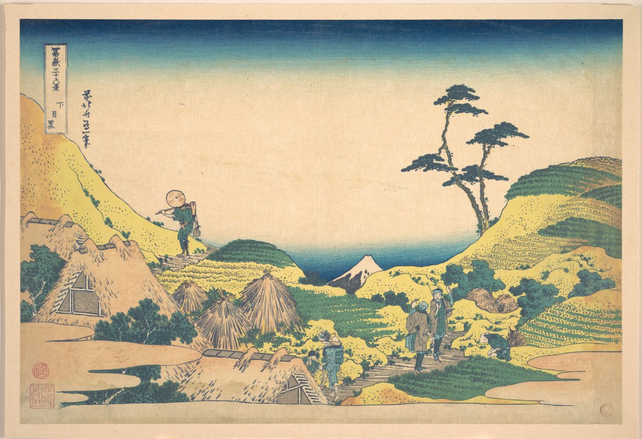 Nedre Meguro (Shimo Meguro), fra serien »De 36 udsigter over Fuji« (Fugaku sanjūrokkei) af Katsushika Hokusai