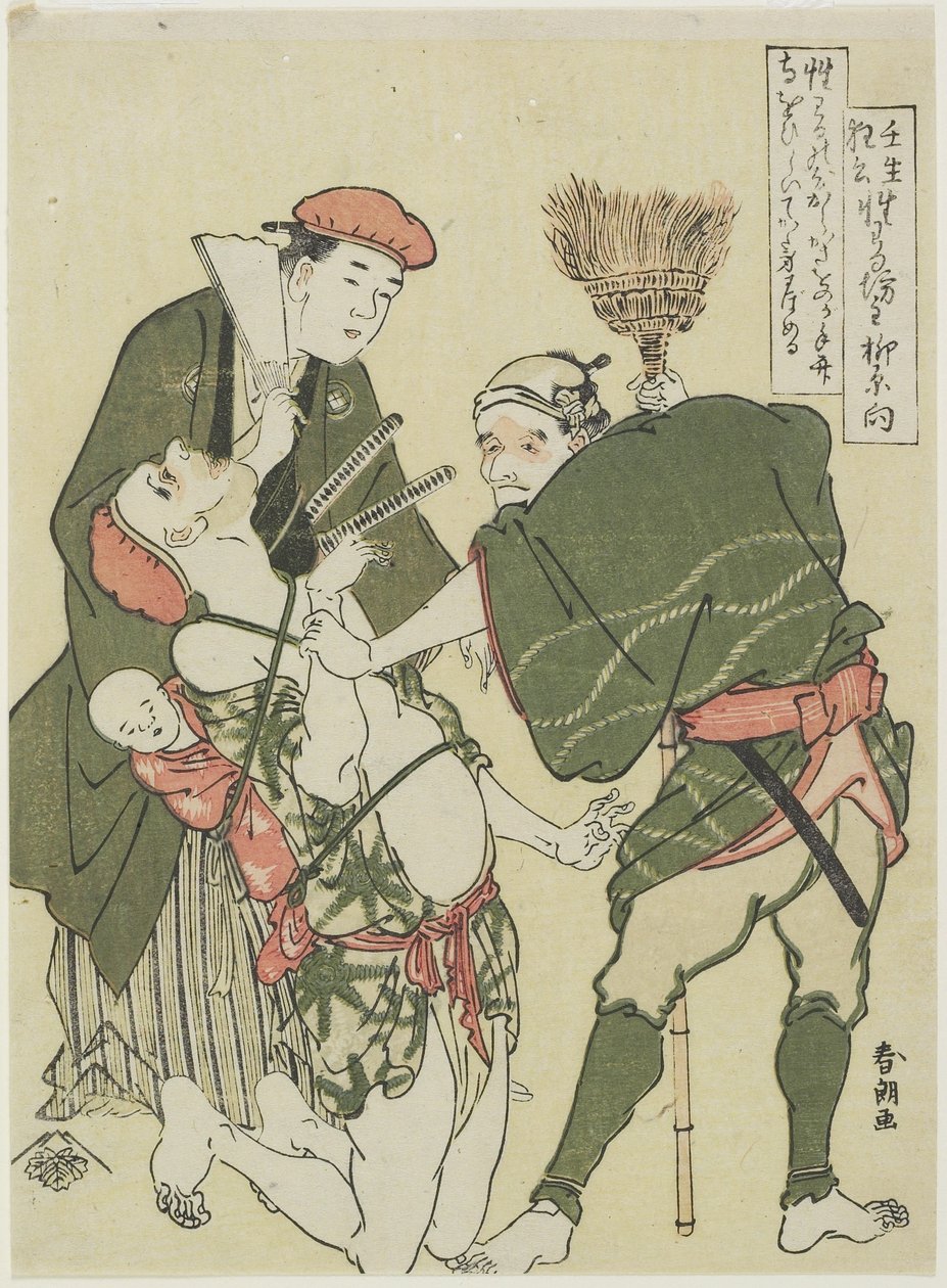 ondsindet præst, ca. 1790 af Katsushika Hokusai