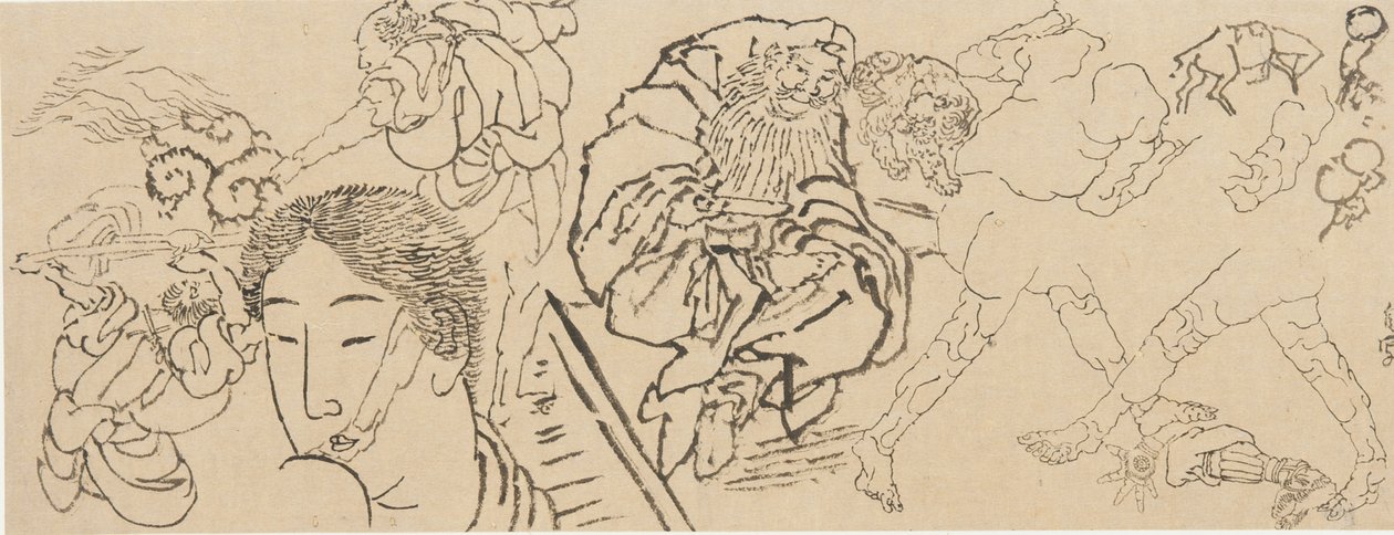 Diverse studier, slutningen af det 18.-begyndelsen af det 19. århundrede. af Katsushika Hokusai