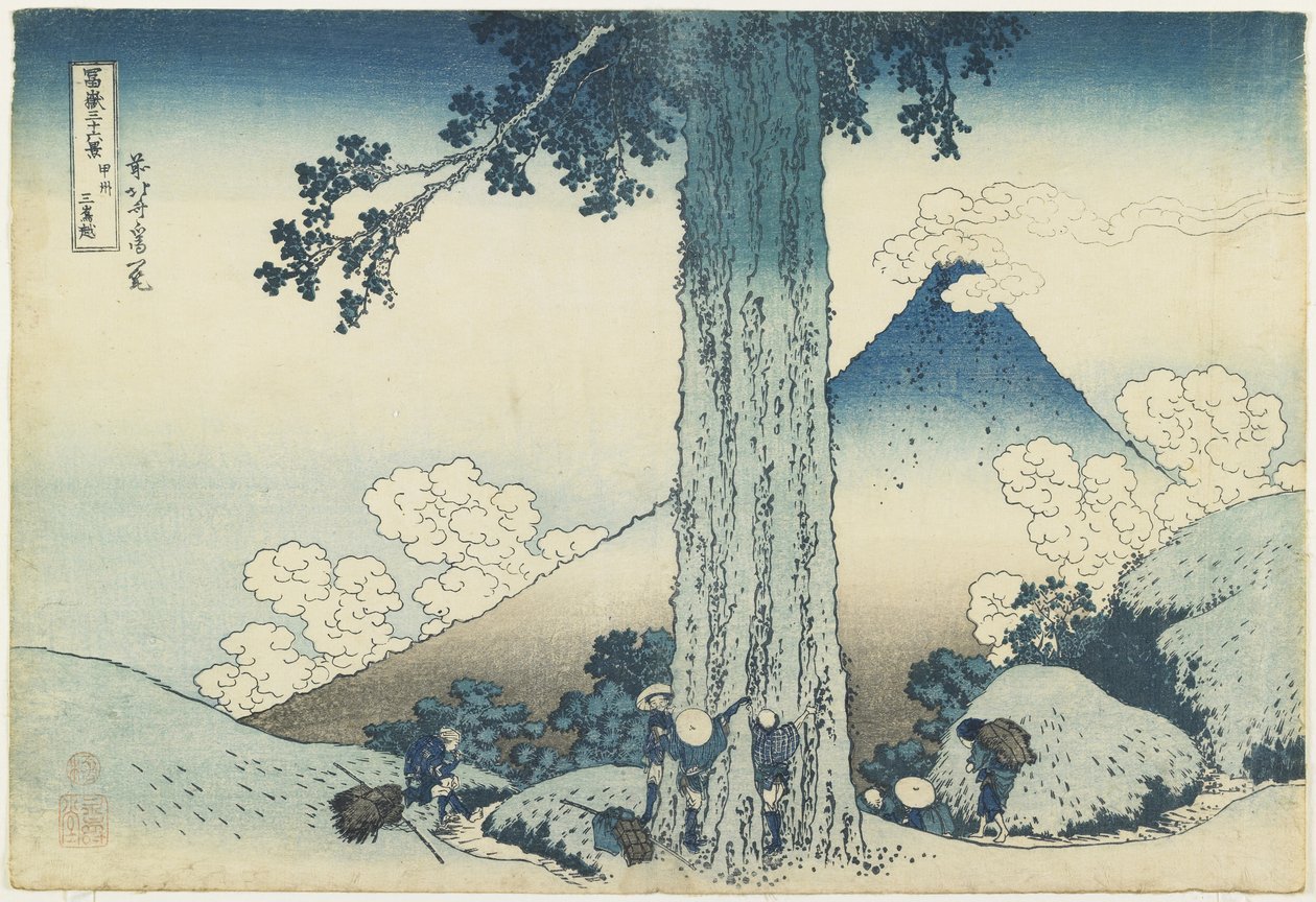 Mishima-passet i Ko_shu_-provinsen, 1831-1834 af Katsushika Hokusai