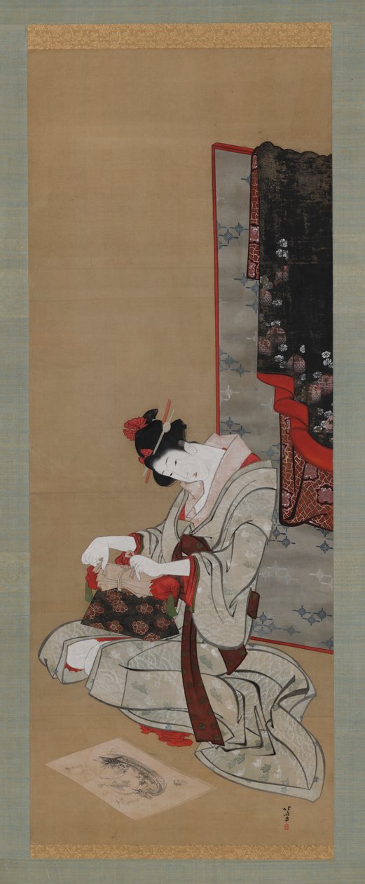 Nytårsbrug: Ønske om en lovende nytårsdrøm, Edo-periode, ca. 1806-1811. af Katsushika Hokusai
