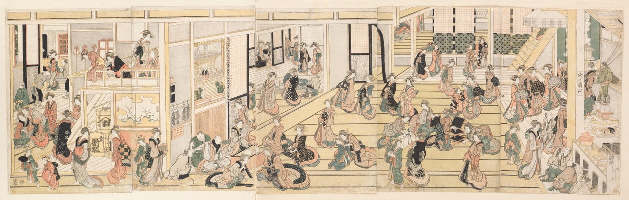 Nytårsdag på Ōgiya-bordellet i Yoshiwara af Katsushika Hokusai