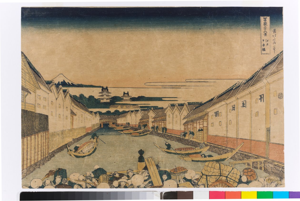 Nihonbashi-broen i Edo af Katsushika Hokusai