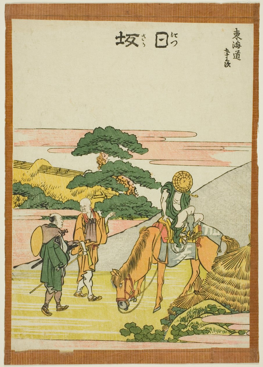 Nissaka, fra serien "Fifty-three Stations of the Tokaido (Tokaido gojusan tsugi)" af Katsushika Hokusai