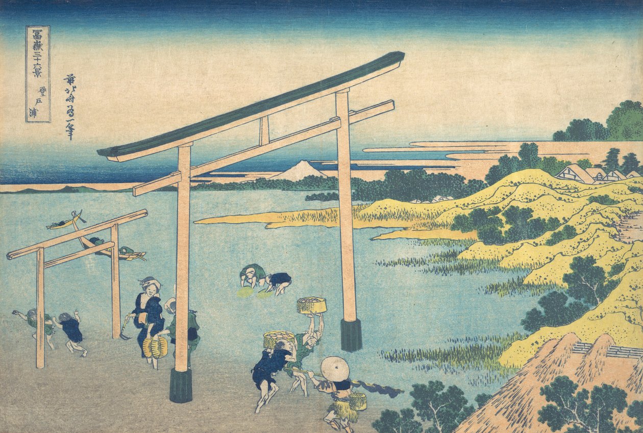 Noboto Bay Noboto no ura, fra serien Thirty-six Views of Mount Fuji Fugaku ..., ca. 1830-32. af Katsushika Hokusai