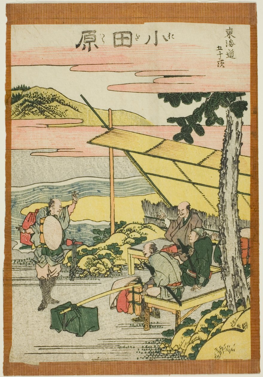 Odawara, fra serien "Fifty-three Stations of the Tokaido (Tokaido gojusan tsugi)" af Katsushika Hokusai