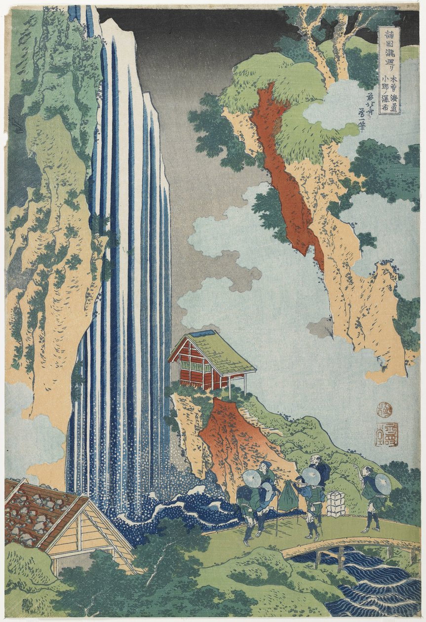 Ono Falls på Kiso Road, ca. 1833 af Katsushika Hokusai